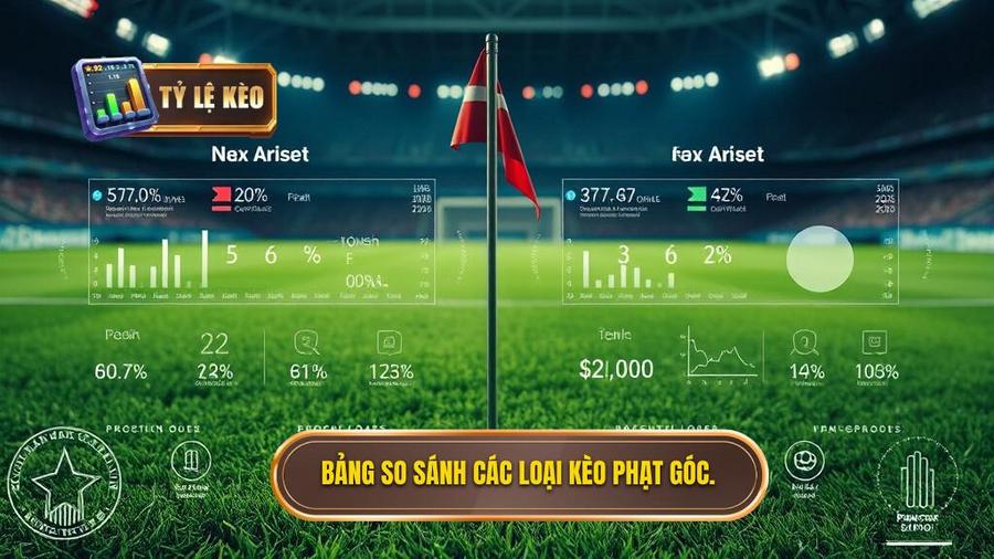Bảng so sánh các loại kèo phạt góc