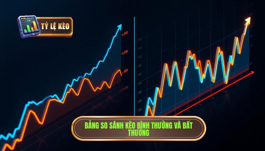 Bảng so sánh biến động kèo bình thường và kèo bất thường